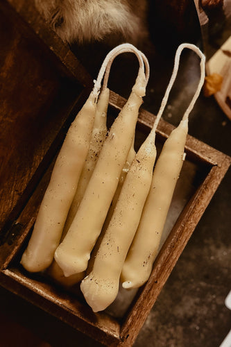 Hand-dipped Beeswax Tapers